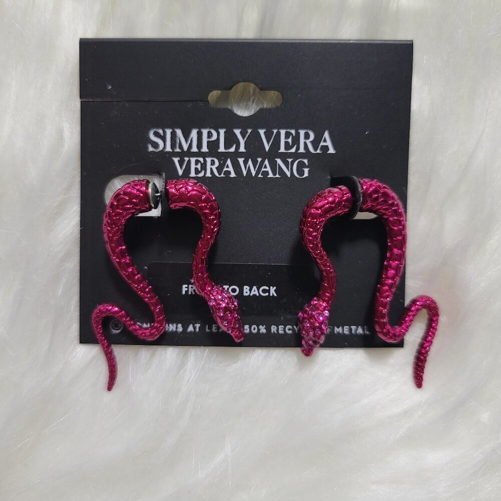 Simply Vera Vera Wang Front-Back Snake Earrings